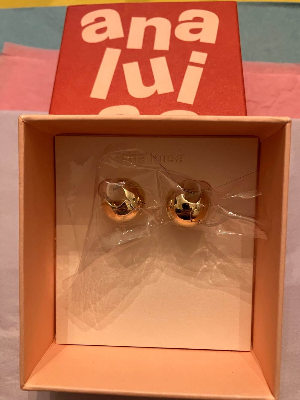 Ana Luisa Polished Gold Dome Stud Earrings